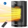 بخاری برقی فن دار سرامیکی PTC با توان 1500 وات، ترموستات و کنترل از راه دور، تایمر 12 ساعته، چرخش 90 درجه