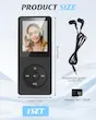 mp3 پلیر 32کیگابایتی برند Raitwahl بلوتوث 5.0 با بلندگوهای HD، صفحه نمایش رنگی TFT 1.8 اینچ، 