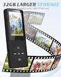 mp3 پلیر 32کیگابایتی برند Raitwahl بلوتوث 5.0 با بلندگوهای HD، صفحه نمایش رنگی TFT 1.8 اینچ، 