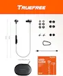 هدفون‌ ورزشی گردنی برندTRUEFREEمدل HD-100، هدفون‌ بی‌سیم با درایور دو آهنربایی 11 میلی‌متری، باتری 20 ساعته، ضد آب IP67، شارژ سریع، حذف نویز، تأخیر کم، اکولایزر برنامه