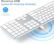 کیبورد بی‌سیم بلوتوث OMOTON مدلkb515 طرح‌بندی QWERTY ایتالیایی، نقره‌ای