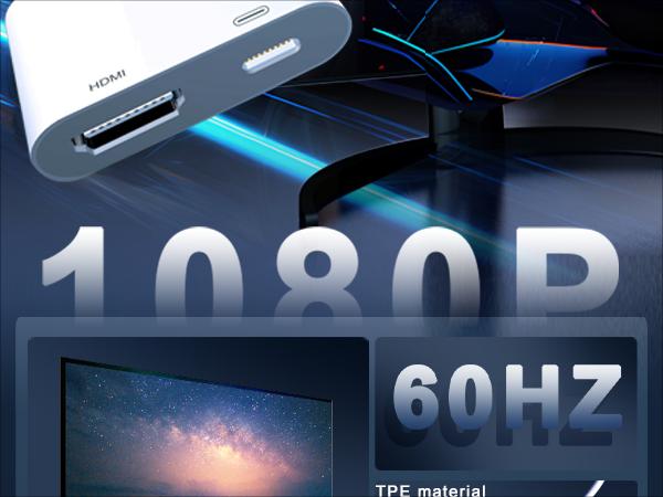 آداپتور2در1 لایتنینگ به HDMI مدلLY-HD-01 [دارای گواهینامه MFi اپل] آداپتور دیجیتال AV HDMI 1080P، کابل همگام‌سازی صفحه نمایش با پورت شارژ، سازگار با آیفون در تلویزیون/پروژکتور/مانیتور