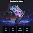 دسته بازی بی‌سیم برند ACE GAMER طرح کهکشانی برای سوییچ/سوئیچ لایت/سوئیچ OLED با قابلیت بیدارباش، جوی‌استیک گیم‌پد با ژیروسکوپ ۶ محوره
