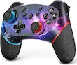 دسته بازی بی‌سیم برند ACE GAMER طرح کهکشانی برای سوییچ/سوئیچ لایت/سوئیچ OLED با قابلیت بیدارباش، جوی‌استیک گیم‌پد با ژیروسکوپ ۶ محوره