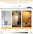 نوار چراغ LED بی‌سیم برند bravzurg، چراغ مغناطیسی قابل شارژ زیر کابینت بی‌سیم با کنترل از راه دور  و حسگر حرکت برای میز، آینه و کمد، سفید