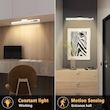نوار چراغ LED بی‌سیم برند bravzurg، چراغ مغناطیسی قابل شارژ زیر کابینت بی‌سیم با کنترل از راه دور  و حسگر حرکت برای میز، آینه و کمد، سفید