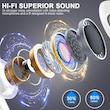 هدفون Drsaec مدلi52 بلوتوث ۵.۳ (۲۰۲۴) حذف نویز با استریو ۵۰H Hifi، هدست ضد آب IP7، USB-C، نمایشگر LED