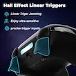 دسته بازی بی‌سیم طرح کهکشانی DuLingKer مدلNS-p4026 سازگار با PS4، دسته بازی با ماشه/استیک افکت هال (بدون رانش)، نور RGB، ویبره دوگانه، صدا، M1/M2-Taste، دسته بازی سازگار با PS4/Pro/Slim