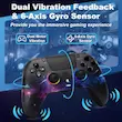دسته بازی بی‌سیم طرح کهکشانی DuLingKer مدلNS-p4026 سازگار با PS4، دسته بازی با ماشه/استیک افکت هال (بدون رانش)، نور RGB، ویبره دوگانه، صدا، M1/M2-Taste، دسته بازی سازگار با PS4/Pro/Slim
