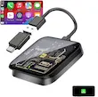 آداپتور ماشین سیمی به بی‌سیم مدل PL8 PLUS   ارتقا یافته ۲ در ۱ با CarPlay یا Android Auto، سرعت فوق‌العاده سریع، طراحی کم‌مصرف، وای‌فای دو بانده، فقط مناسب برای خودروهایی با CarPlay سیمی
