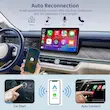آداپتور ماشین سیمی به بی‌سیم مدل PL8 PLUS   ارتقا یافته ۲ در ۱ با CarPlay یا Android Auto، سرعت فوق‌العاده سریع، طراحی کم‌مصرف، وای‌فای دو بانده، فقط مناسب برای خودروهایی با CarPlay سیمی