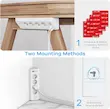 پریز گوشه‌ای 4 USB با کلید و 4پریز برند SUDEERY، پریز رومیزی محافظ نوسان برق با کابل 3 متری برای آشپزخانه (سفید)