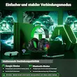 هدست گیمینگ بی‌سیم برند Krysenix KGH2  برای PS4، PS5، کامپیوتر، مک، سوییچ، هدست بی‌سیم تاشو ۲.۴ گیگاهرتزی