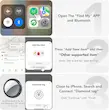 پک ۴ عددی ردیاب بلوتوث QCOQ کار با اپل فایند مای (فقط iOS)، برچسب هوشمند با قاب محافظ/جاکلیدی، یابنده کالا برای چمدان/کلید/چمدان، باتری قابل تعویض