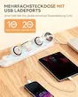 سه راهی مدلE48 با دو پورت typeC و یک USB دارای LED و طول 2متر