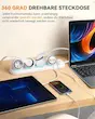 سه راهی مدلE48 با دو پورت typeC و یک USB دارای LED و طول 2متر