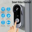زنگ در تصویری بی‌سیم  برندTOGPI، دوربین وای‌فای ضد باران IP65 با قابلیت تشخیص انسان PIR و دوربین night vision 