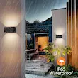 چراغ دکوراتیو برند Klighten با حسگر حرکت، پرتو نور قابل تنظیم، چراغ دیواری LED فضای باز/داخلی برای باغ، IP65