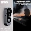 زنگ در تصویری بی‌سیم  برندTOGPI، دوربین وای‌فای ضد باران IP65 با قابلیت تشخیص انسان PIR و دوربین night vision 