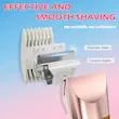  ماشین اصلاح  ۲ در ۱ بدن و صورت زنانه،مدل TC-017 اصلاح‌کننده برقی ضد آب و قابل شارژ با USB و تیغه سرامیکی، مناسب برای اصلاح صورت، پا، بیکینی و بدن،