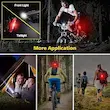 چراغ جلو و عقب LED قدرتمند قابل شارژ USB باتری لیتیومی 2000 میلی‌آمپرساعت، ضد آب، 4 حالت روشنایی، برند Defuehome