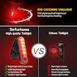 چراغ جلو و عقب LED قدرتمند قابل شارژ USB باتری لیتیومی 2000 میلی‌آمپرساعت، ضد آب، 4 حالت روشنایی، برند Defuehome