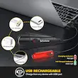 چراغ جلو و عقب LED قدرتمند قابل شارژ USB باتری لیتیومی 2000 میلی‌آمپرساعت، ضد آب، 4 حالت روشنایی، برند Defuehome