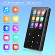 پخش‌کننده MP3  برند Cetoon مدلT5با ظرفیت 64 گیگابایتSD و بلوتوث 5.3 - پخش‌کننده موسیقی با بلندگو، صدای های‌فای، قابلیت کتاب الکترونیکی، رادیو FM - دکمه‌های لمسی، هدفون