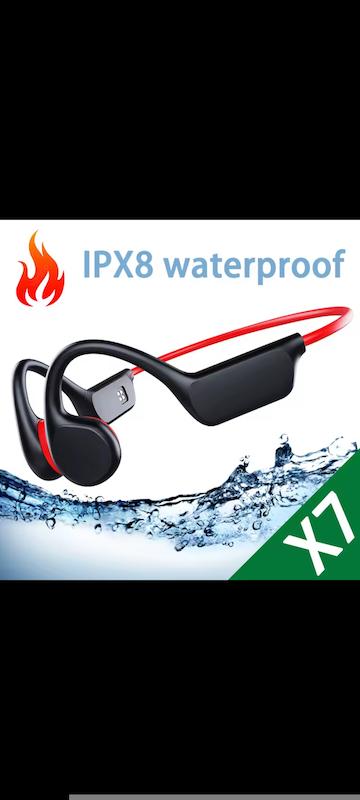هدست بی‌سیم هدایت استخوانی بلوتوث 32 گیگابایتی MP3 برای شنا، برندBoneX7  