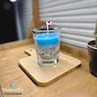 شمع ظرف شیشه ای طرح دریا ژله ای (کد 23)