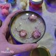 شمع قوطی فلزی طرح غنچه رز (کد 44)