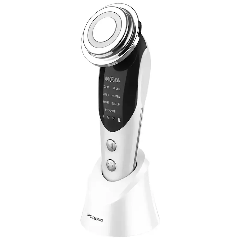 ماساژور صورت ۷ کاره پرودو مدل PDKFSTM9907WH با نور LED و میکروکارنت EMS