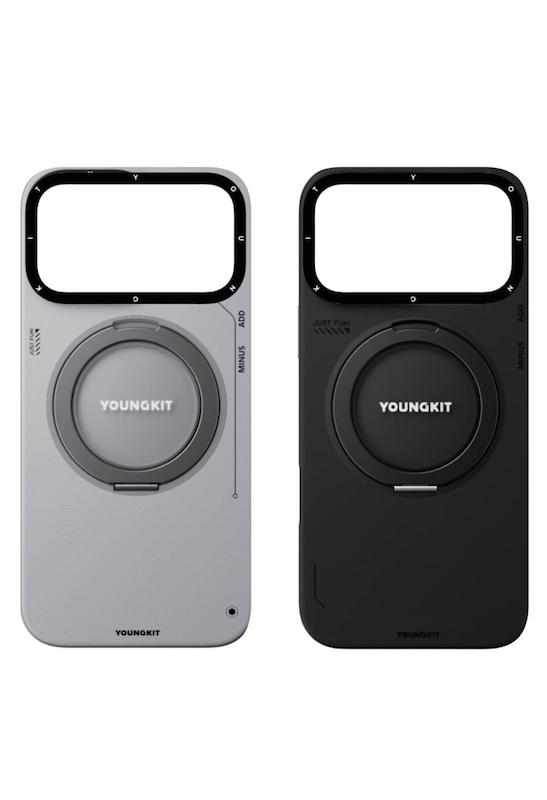 قاب چرمی Youngkit Leather 360° Magsafe Stand – طراحی لوکس با چرم صنعتی، حلقه مگ‌سیف و پایه چرخان فلزی