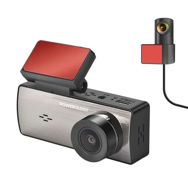 دوربین ثبت وقایع دوگانه اتومبیل پاورولوژی (Powerology Dual Recording Dash Camera PDCAM2K1)