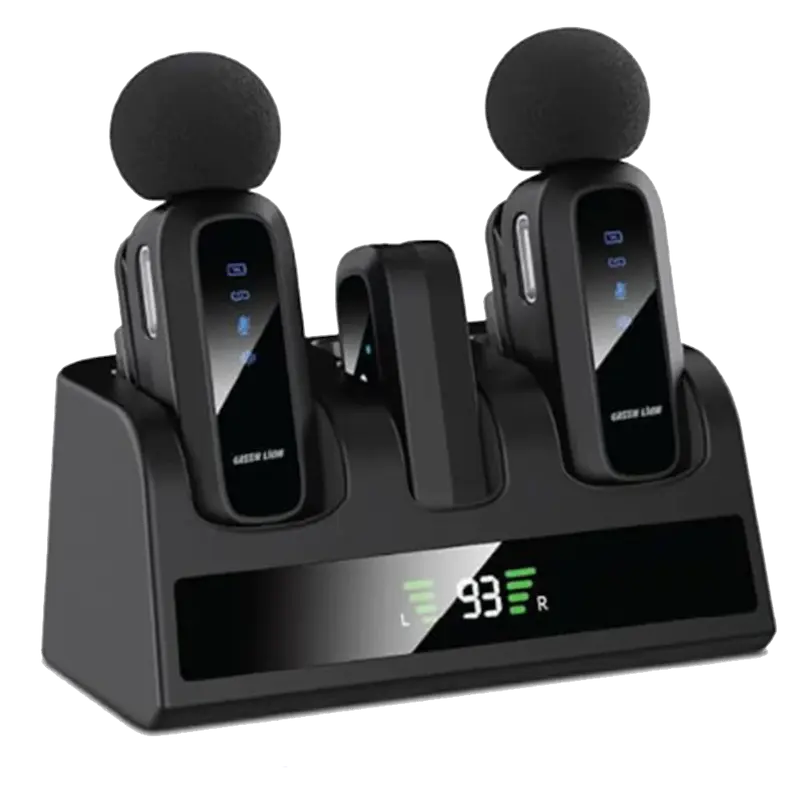 میکروفن یقه‌ ای بی سیم گرین لاین مدل GM-89X چند منظوره ا Green Lion GM-89X 2-in-1 Microphone Set with Noise Cancellation