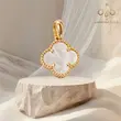 آویز ونکلیف سفید صدفی