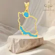 آویز چاو طرح نقشه ایران میناکاری کد 2