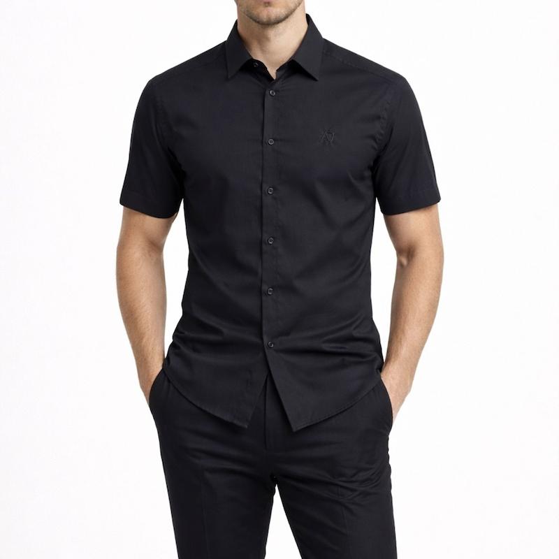 پیراهن آستین کوتاه مجلسی رنگ مشکی