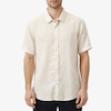پیراهن آستین کوتاه لینن رنگ کرم