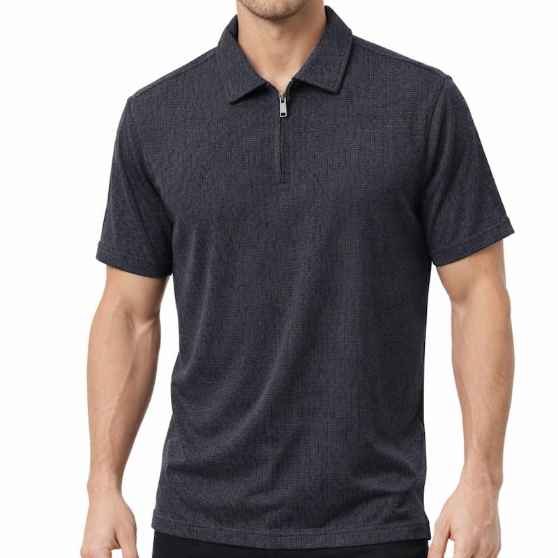 تیشرت نیم زیپ رنگ زغالی