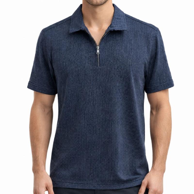 تیشرت نیم زیپ رنگ سرمه ای