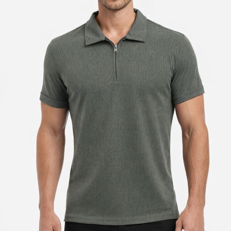 تیشرت نیم زیپ رنگ سبز