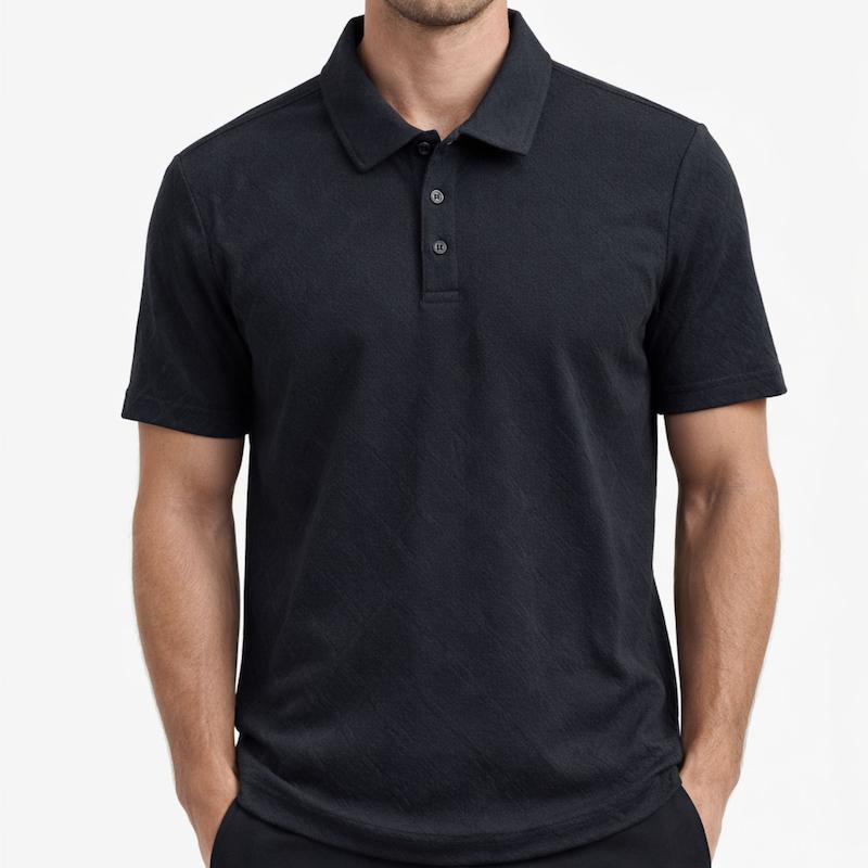 تیشرت سه دکمه رنگ مشکی