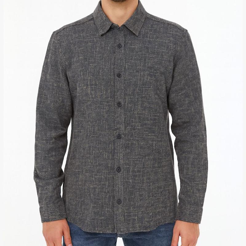 پیراهن اسلپ پنبه رنگ زغالی