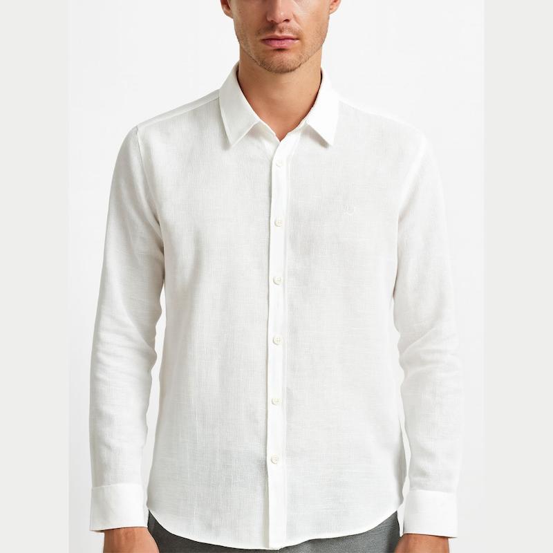 پیراهن اسلپ پنبه رنگ سفید