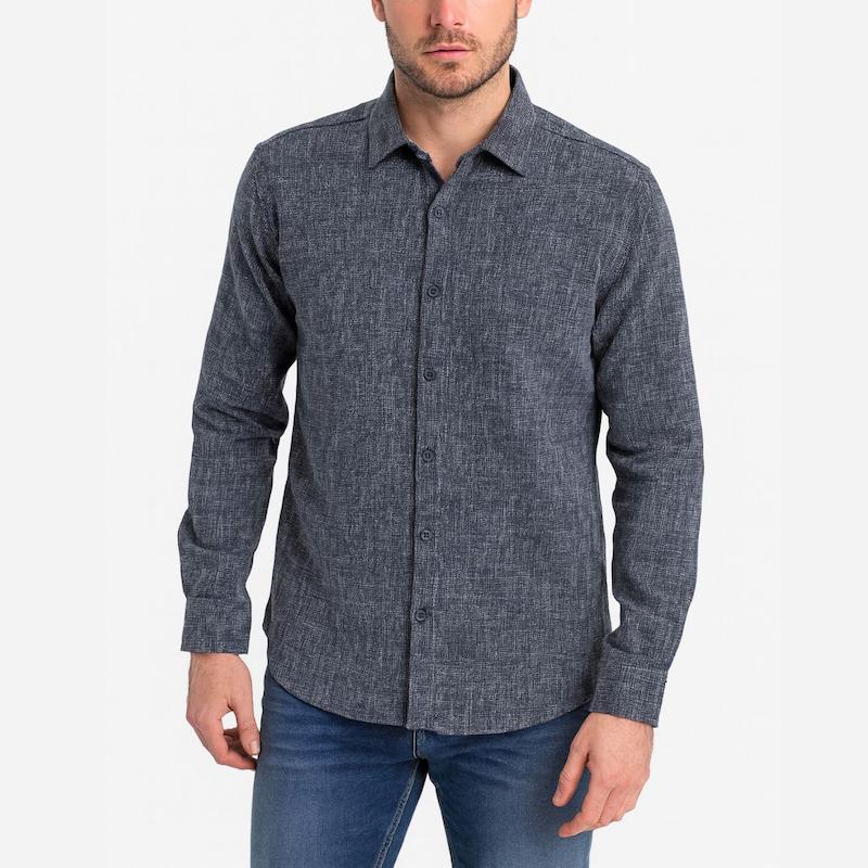 پیراهن اسلپ پنبه رنگ نقرآبی