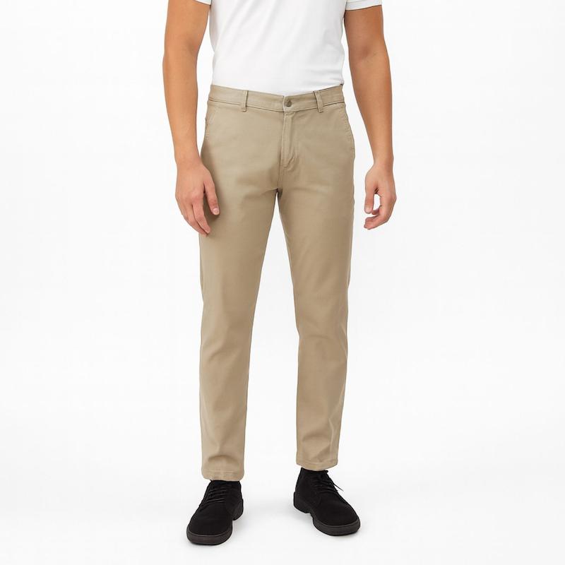 شلوار کتان رنگ کرم