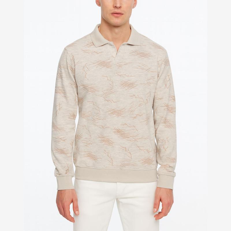 پلیور سلانیک یقه V رنگ کرم