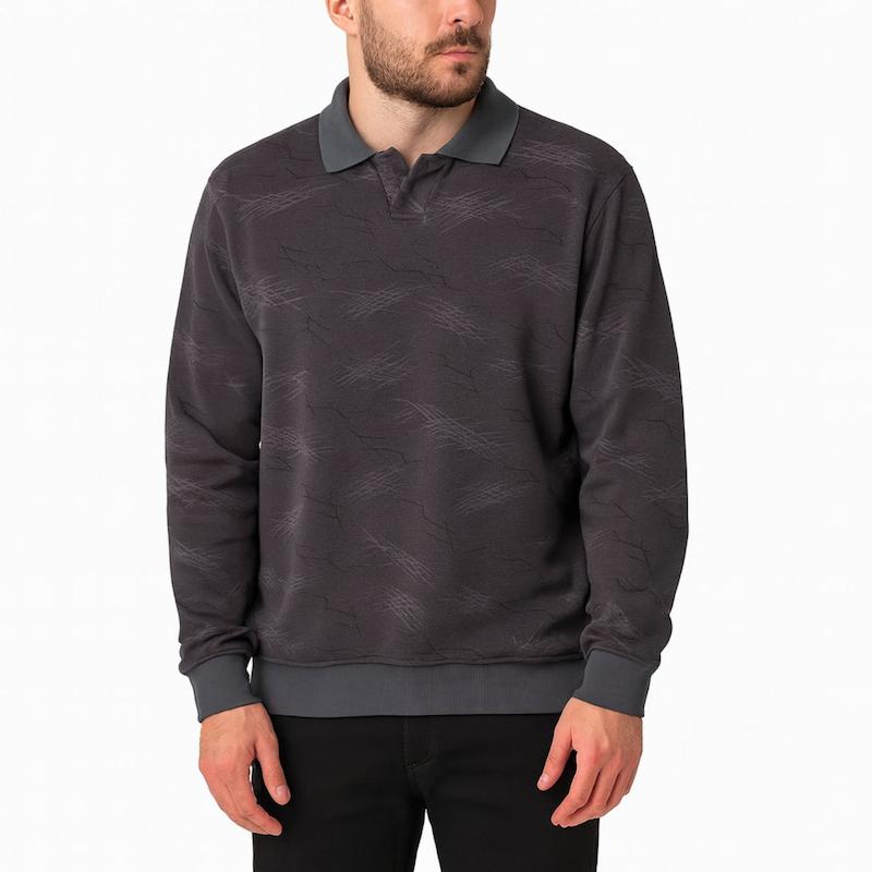 پلیور سلانیک یقه V رنگ طوسی