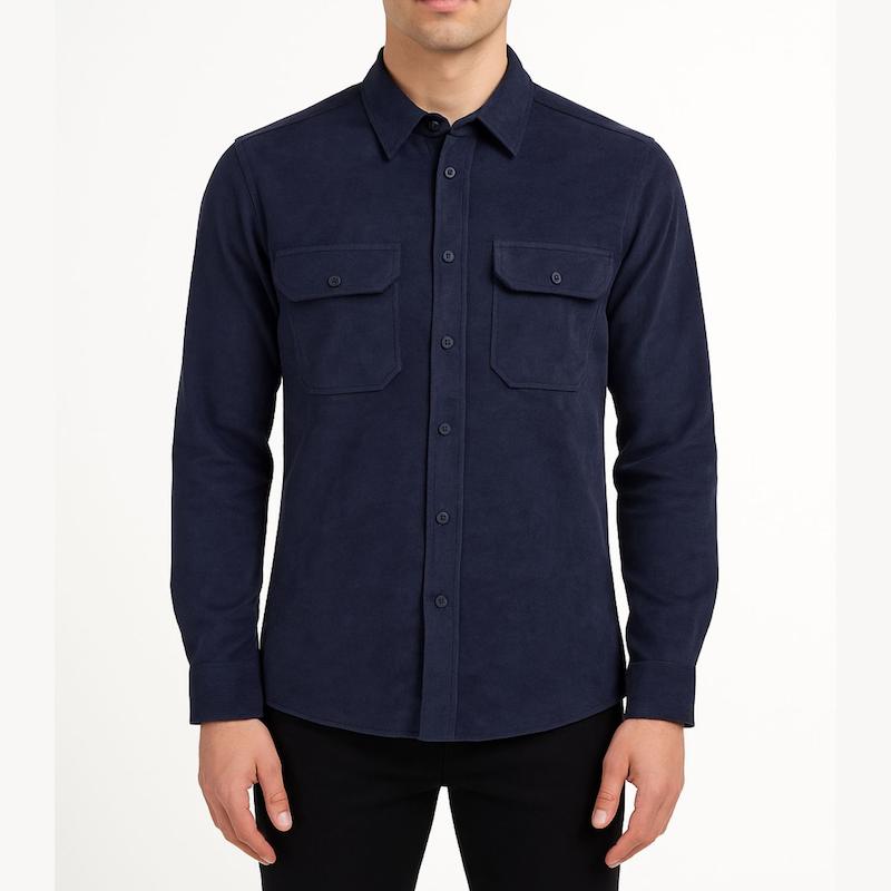 پیراهن مخمل کبریتی رنگ سرمه ای